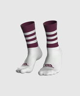 GAA Midi Socks Maroon White Hoops